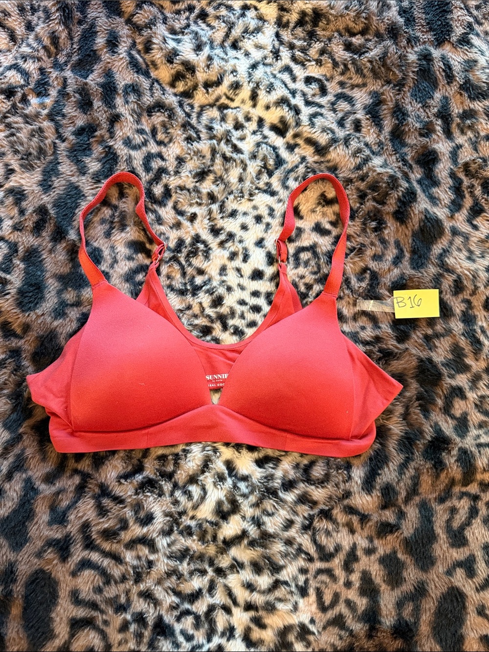 Seamless RUST Red Wireless 32b Bra - Women Intimates
